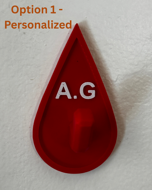 Personalized Blood drop wall hanger